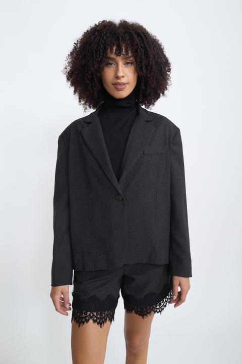 Giacca over cropped nero - Autunno - Inverno 2025 | Brend