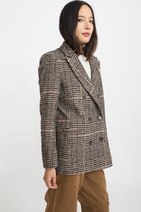 Giacca doppio petto check moro - Autunno - Inverno 2025 | Brend