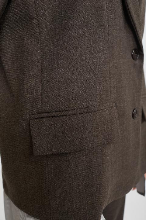 Giacca inserto camicia rigata moro - Autunno - Inverno 2025 | Brend