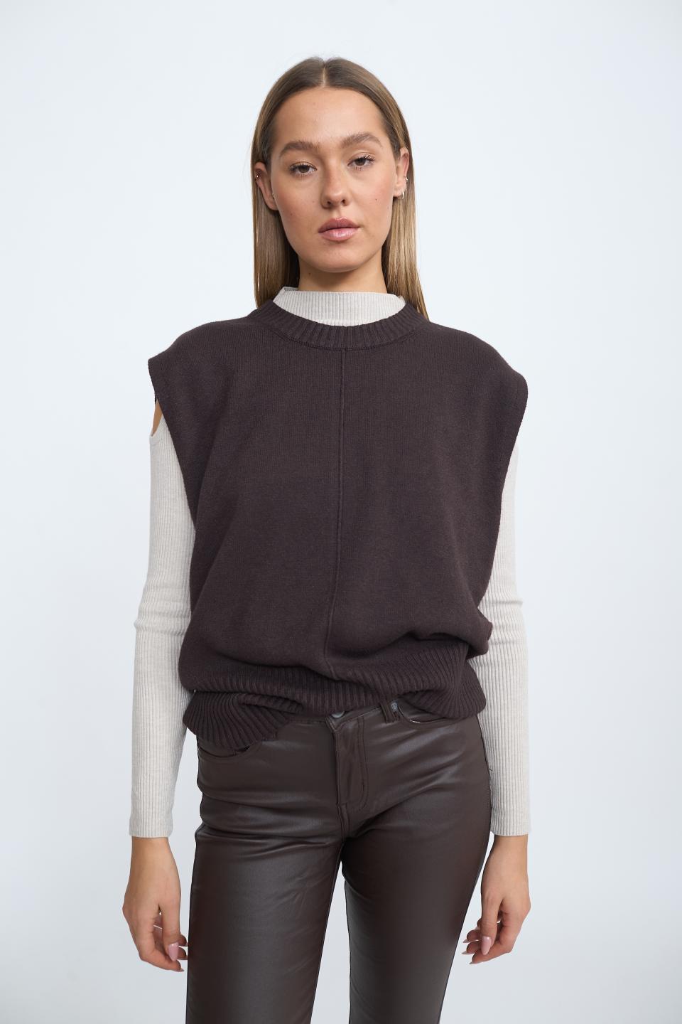 Gilet fascia costine moro - Autunno - Inverno 2025 | Brend