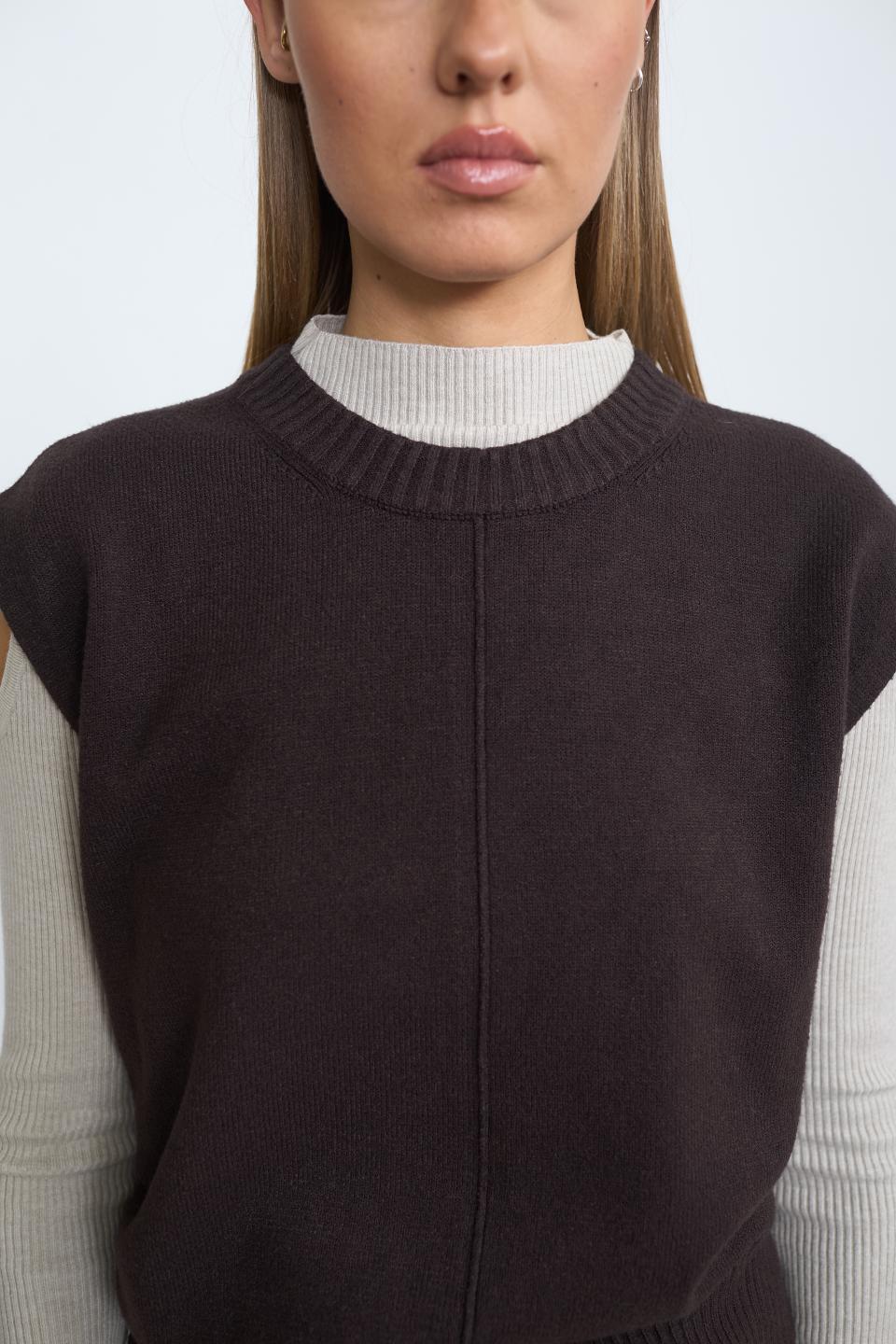 Gilet fascia costine moro - Autunno - Inverno 2025 | Brend