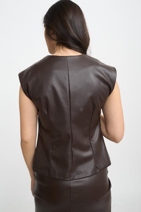 Gilet effetto pelle moro - Autunno - Inverno 2025 | Brend