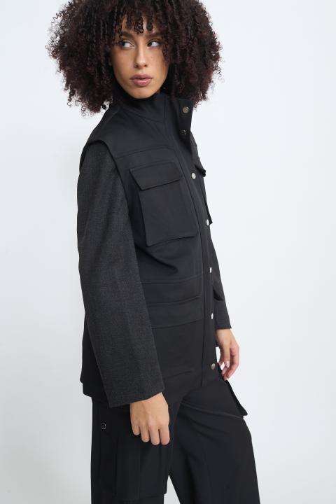 Gilet doppi tasconi nero - Autunno - Inverno 2025 | Brend