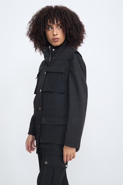 Gilet doppi tasconi nero - Autunno - Inverno 2025 | Brend