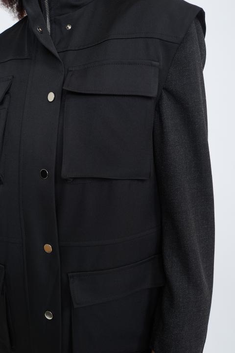 Gilet doppi tasconi nero - Autunno - Inverno 2025 | Brend