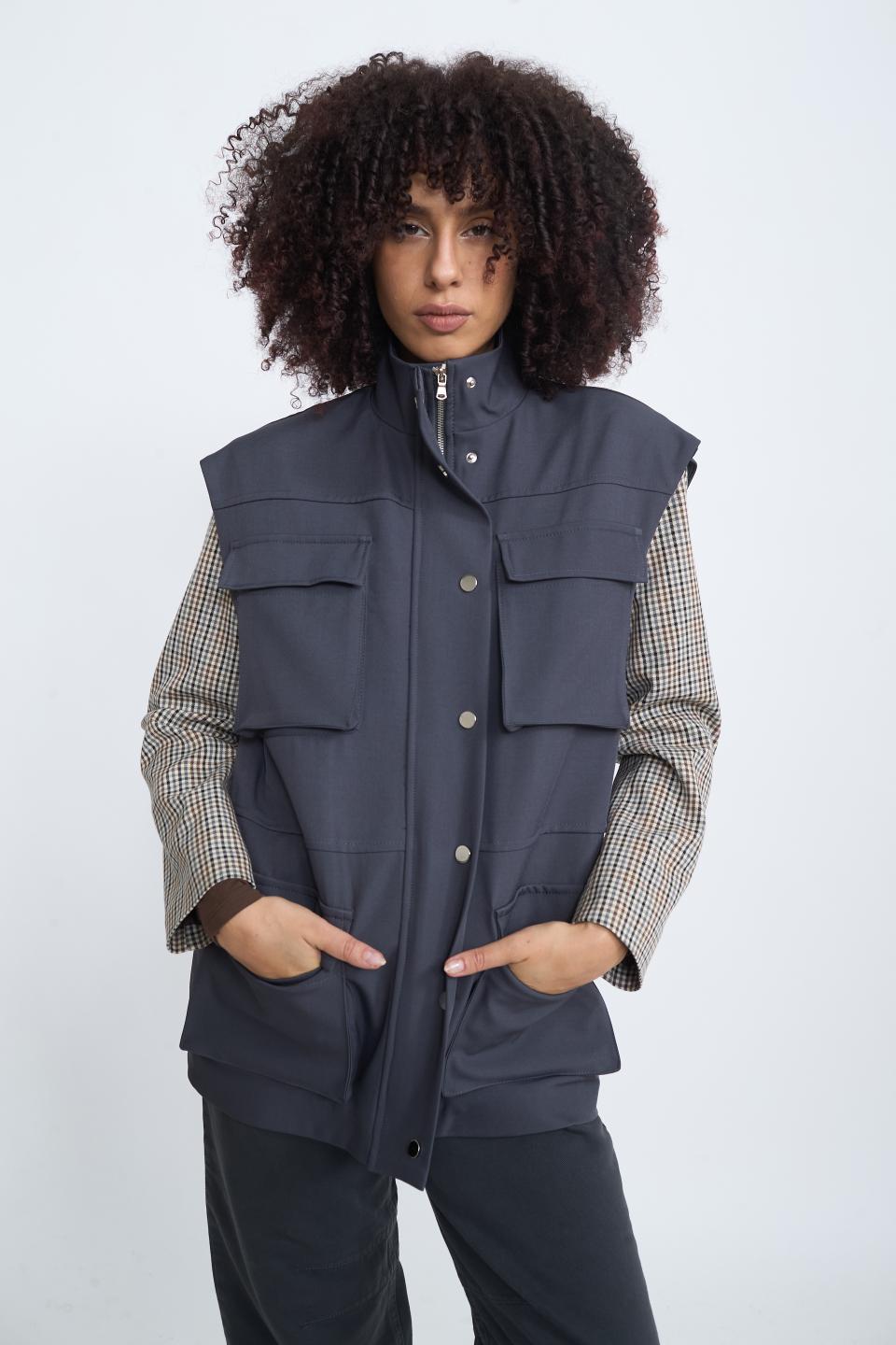 Gilet doppi tasconi piombo - Autunno - Inverno 2025 | Brend