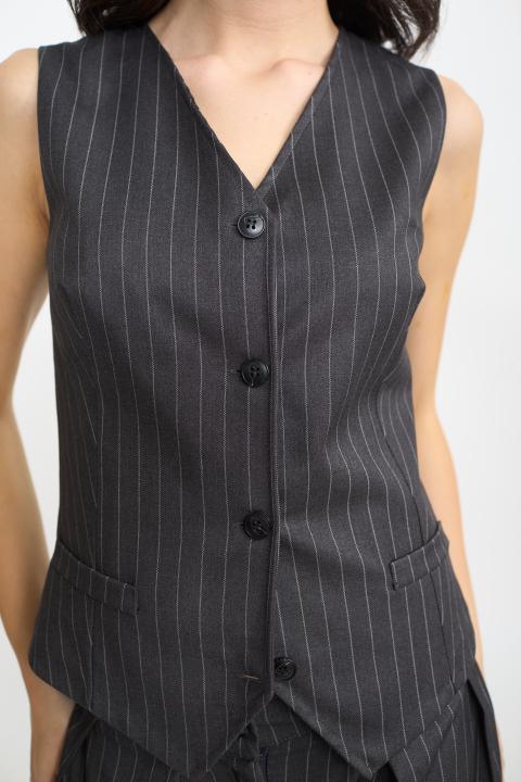 Gilet gessato grigio - Autunno - Inverno 2025 | Brend