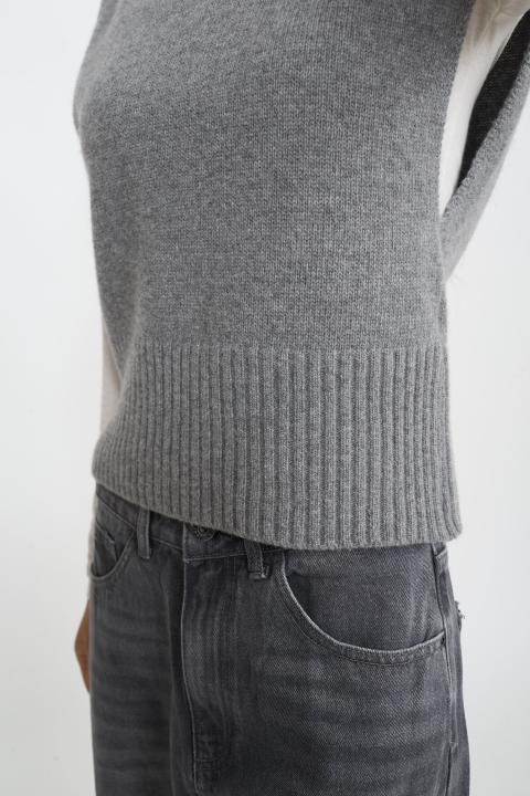 Gilet girocollo spalline grigio - Autunno - Inverno 2025 | Brend