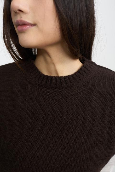 Gilet girocollo spalline moro - Autunno - Inverno 2025 | Brend