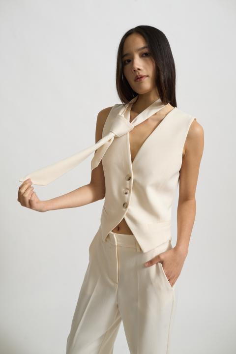 Gilet 3 bottoni panna - Autunno - Inverno 2025 | Brend