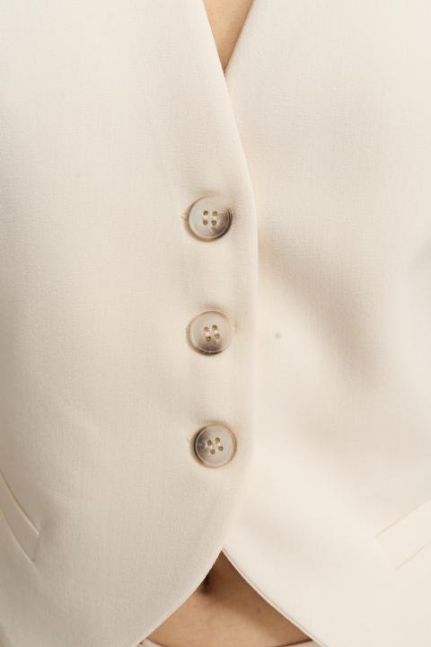 Gilet 3 bottoni panna - Autunno - Inverno 2025 | Brend