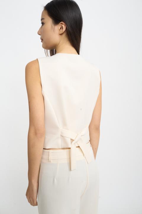 Gilet 3 bottoni panna - Autunno - Inverno 2025 | Brend