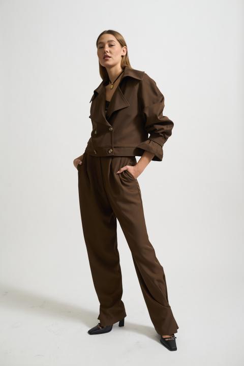 Giubbino crop doppio petto moro - Autunno - Inverno 2025 | Brend