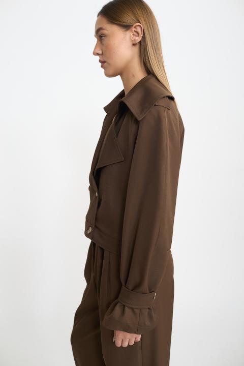 Giubbino crop doppio petto moro - Autunno - Inverno 2025 | Brend