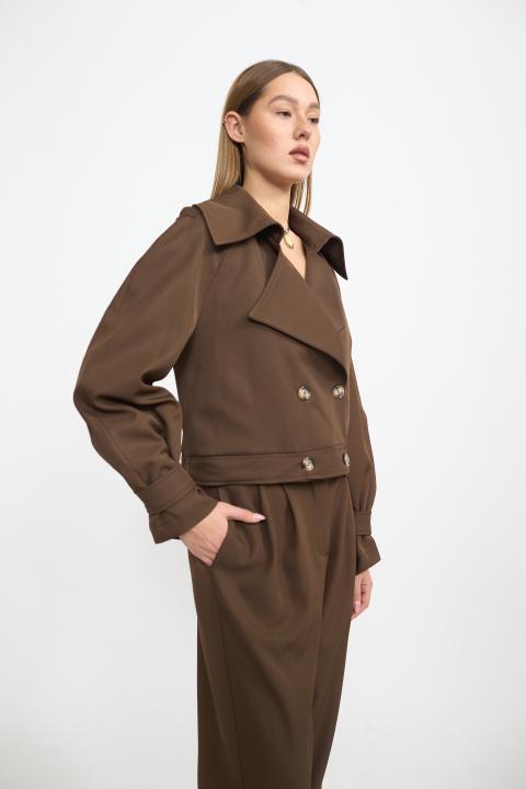 Giubbino crop doppio petto moro - Autunno - Inverno 2025 | Brend