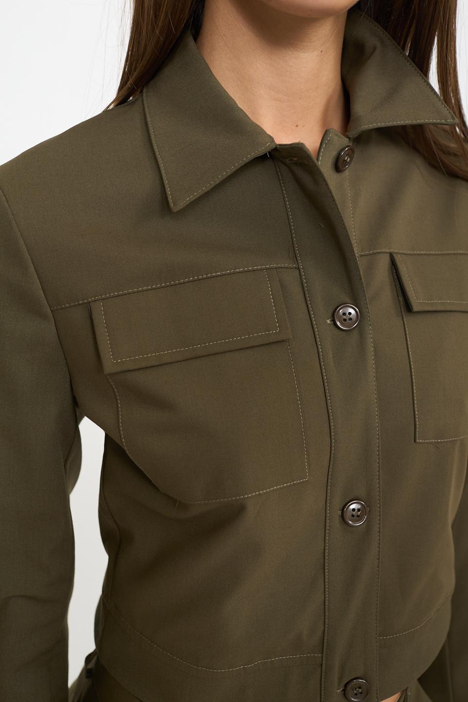 Giubbino cropped pattine verde l. - Autunno - Inverno 2026 | Brend