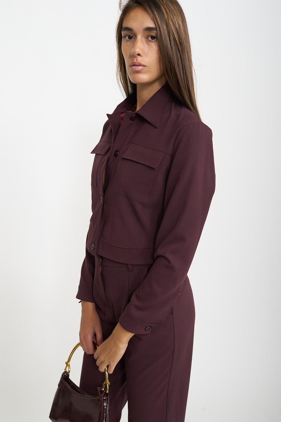 Giubbino cropped pattine vino - Autunno - Inverno 2026 | Brend
