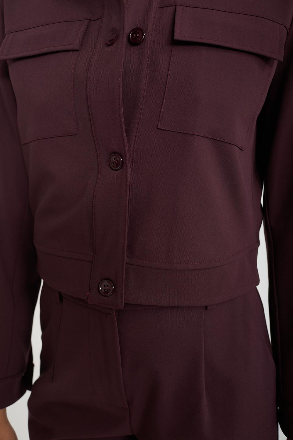 Giubbino cropped pattine vino - Autunno - Inverno 2026 | Brend