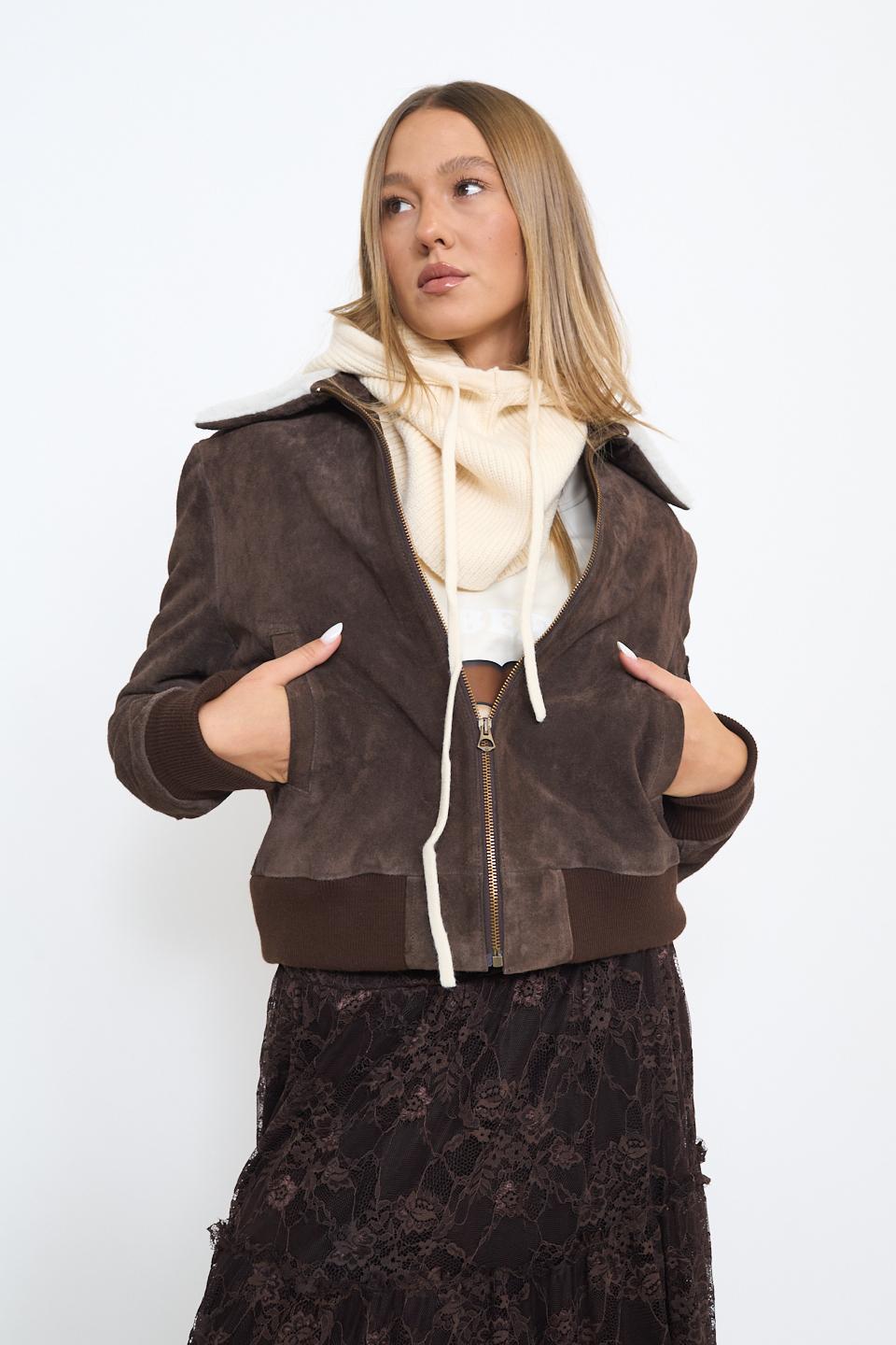 Giubbotto Aviator moka - Autunno - Inverno 2025 | Brend