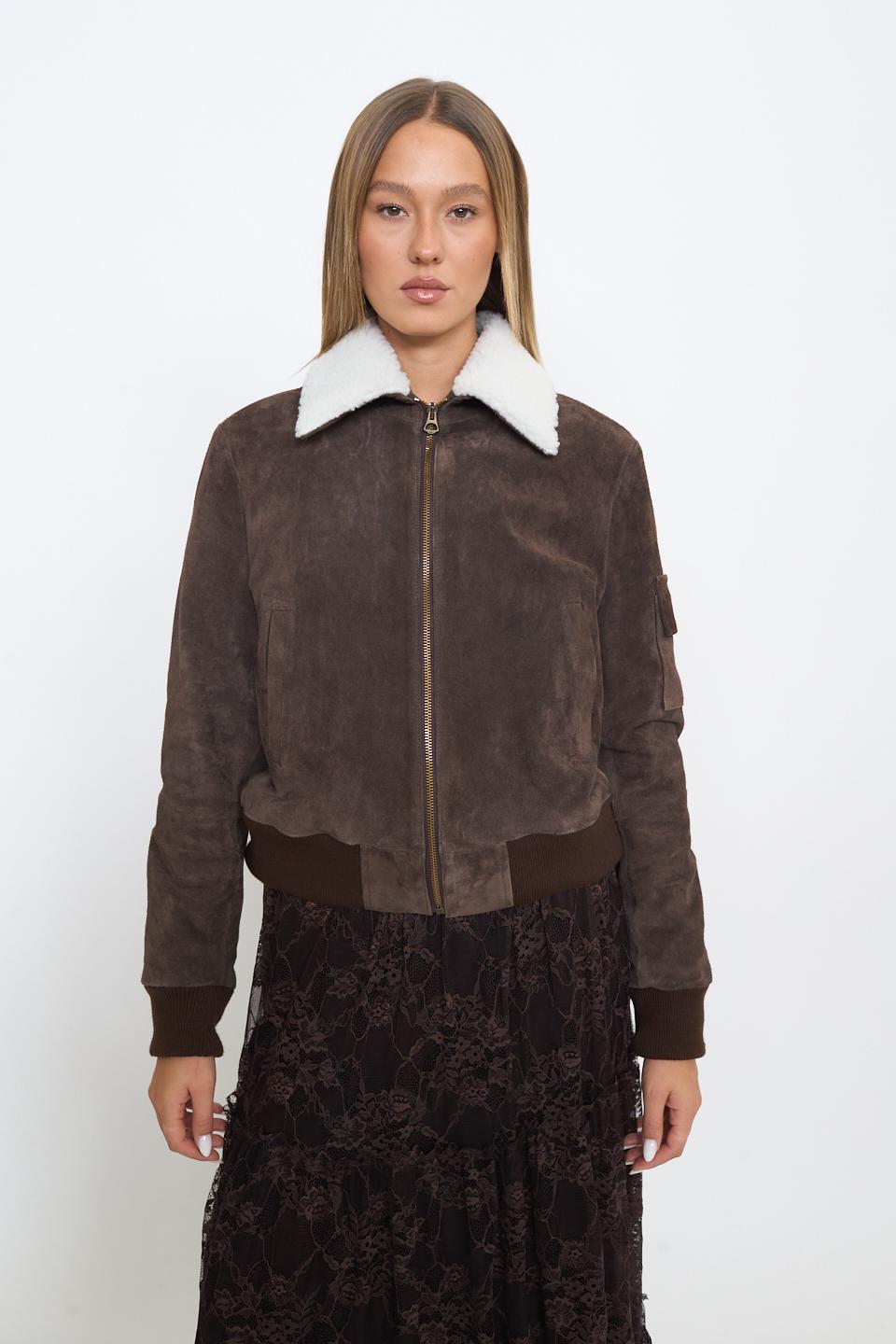 Giubbotto Aviator moka - Autunno - Inverno 2025 | Brend