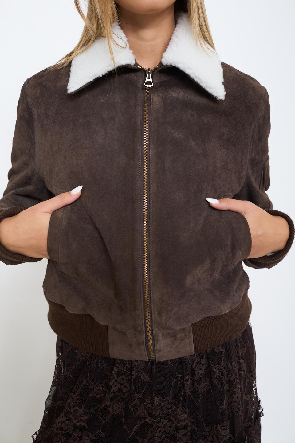Giubbotto Aviator moka - Autunno - Inverno 2025 | Brend