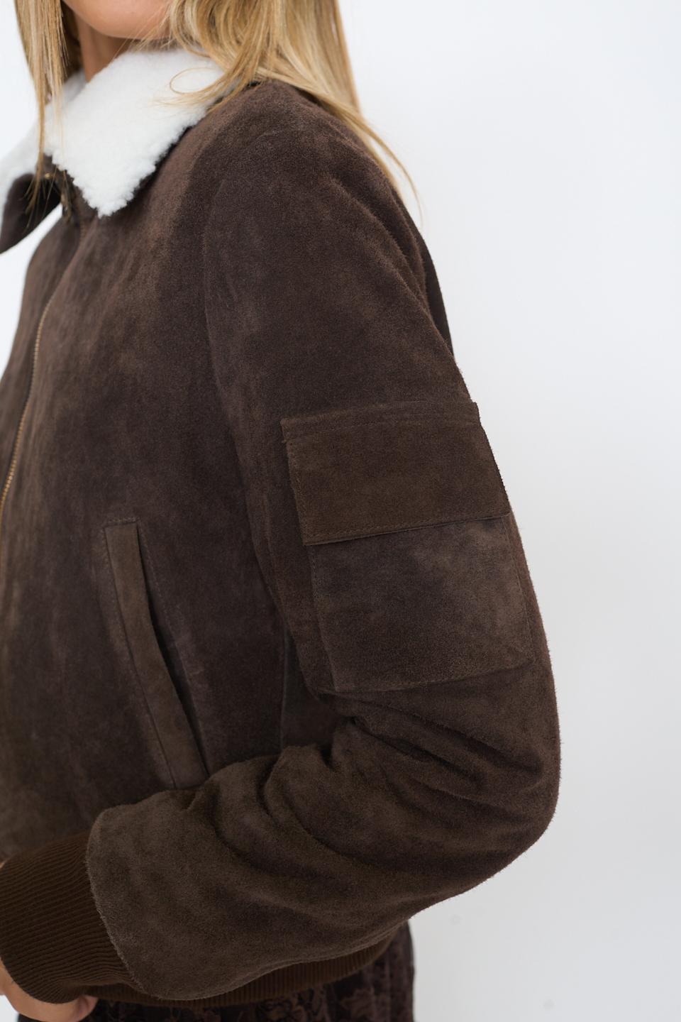 Giubbotto Aviator moka - Autunno - Inverno 2025 | Brend