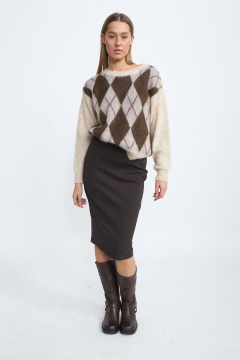 Gonna longuette spacco moro - Autunno - Inverno 2025 | Brend