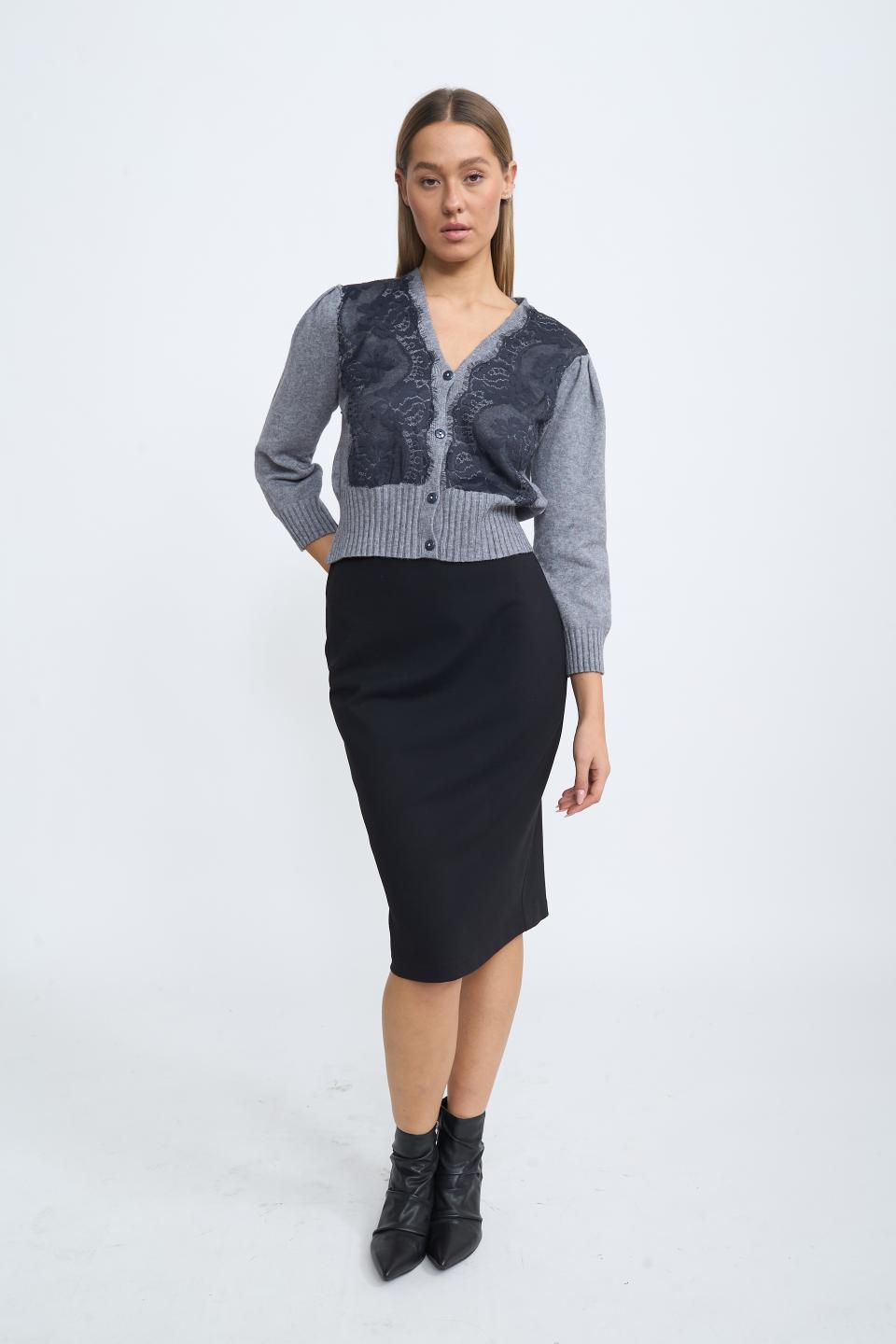 Gonna longuette spacco nero - Autunno - Inverno 2025 | Brend