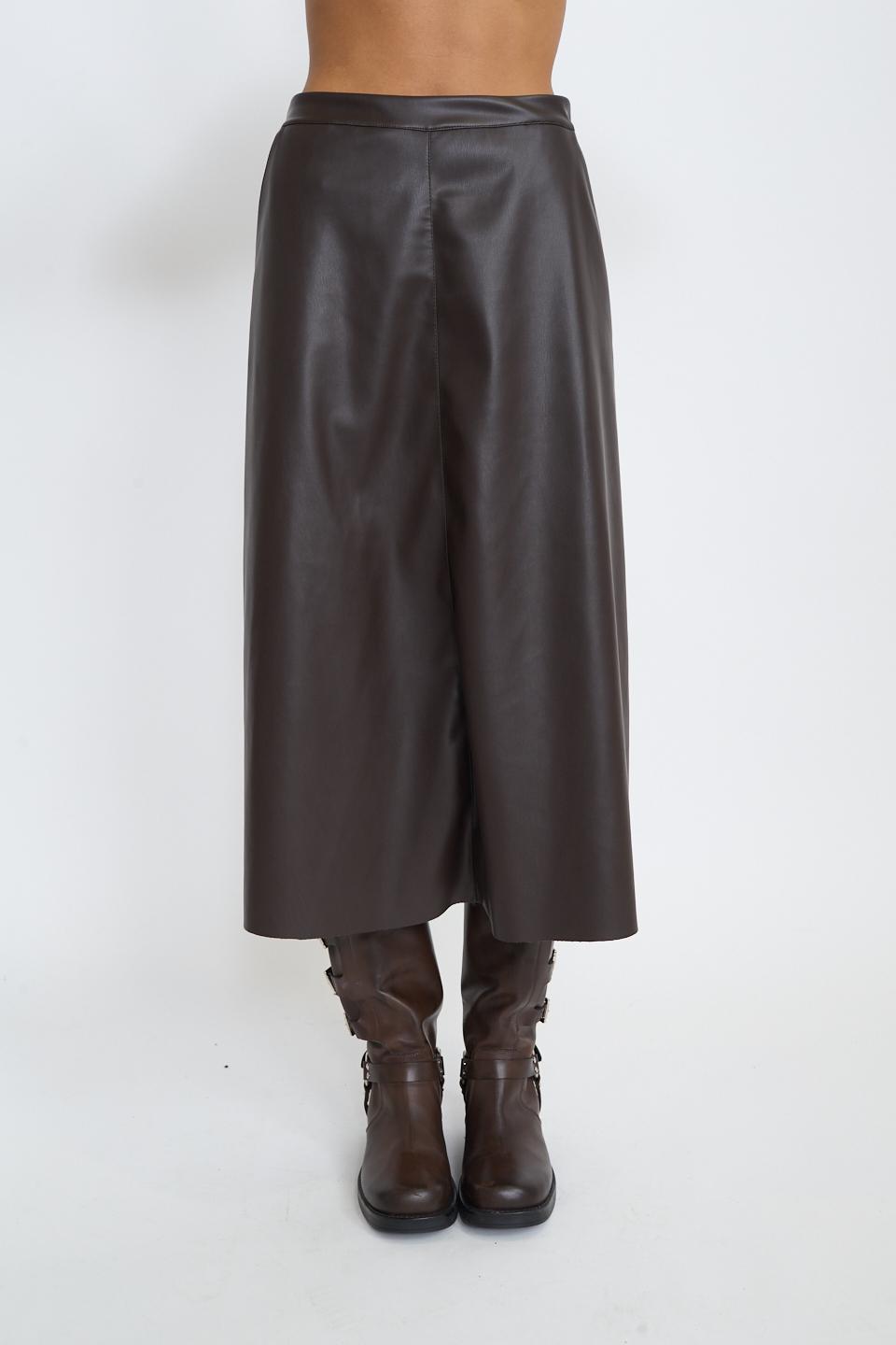 Gonna svasata effetto pelle moro - Autunno - Inverno 2025 | Brend