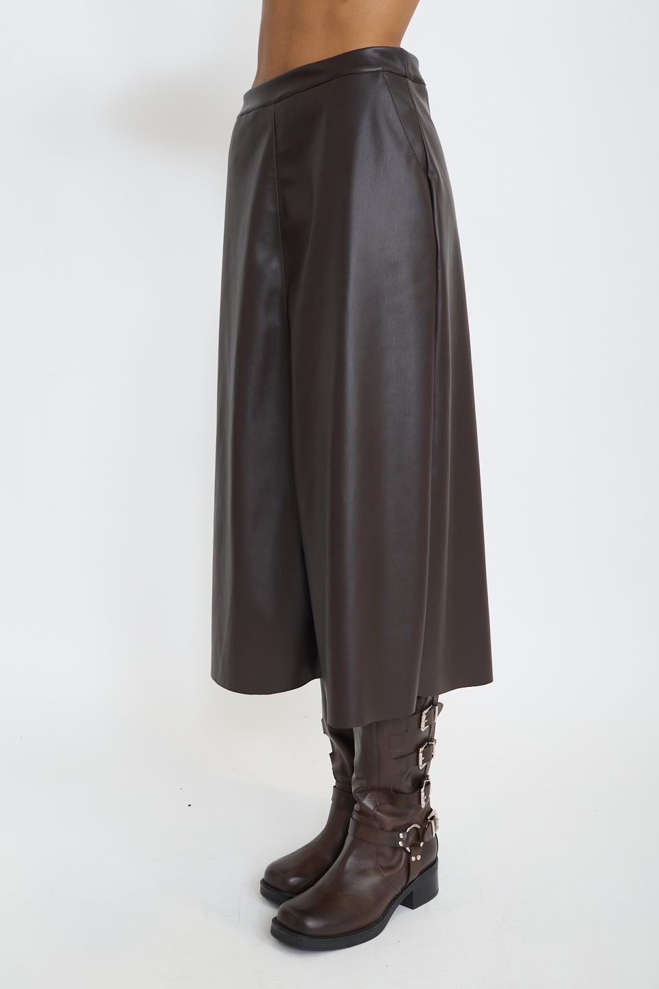 Gonna svasata effetto pelle moro - Autunno - Inverno 2025 | Brend