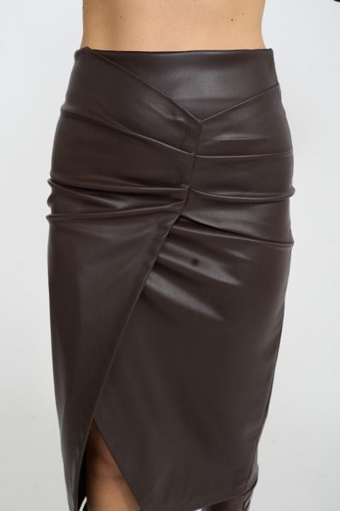 Gonna longuette effetto pelle moro - Autunno - Inverno 2025 | Brend