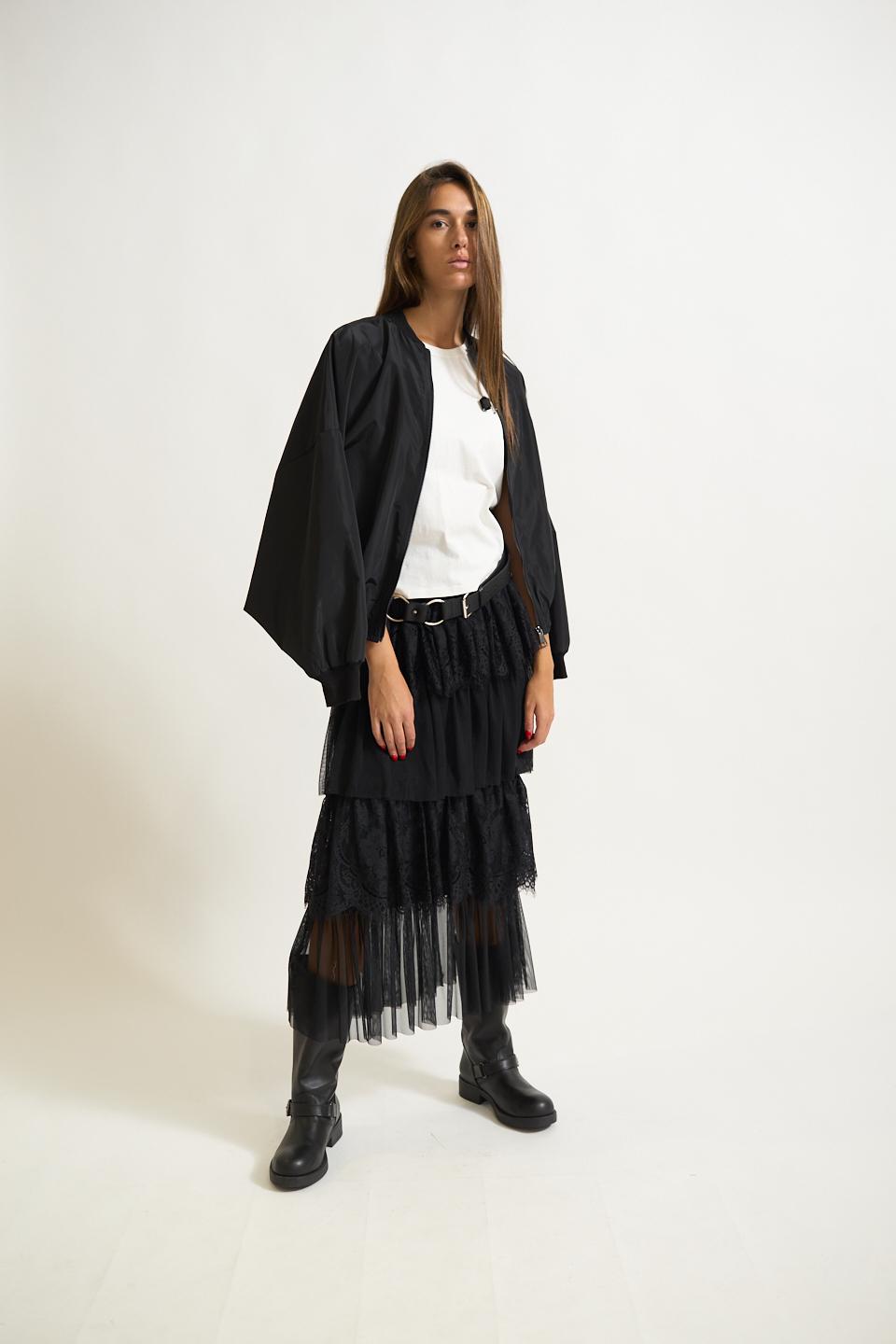 Gonna balze tulle e pizzo nero - Autunno - Inverno 2025 | Brend