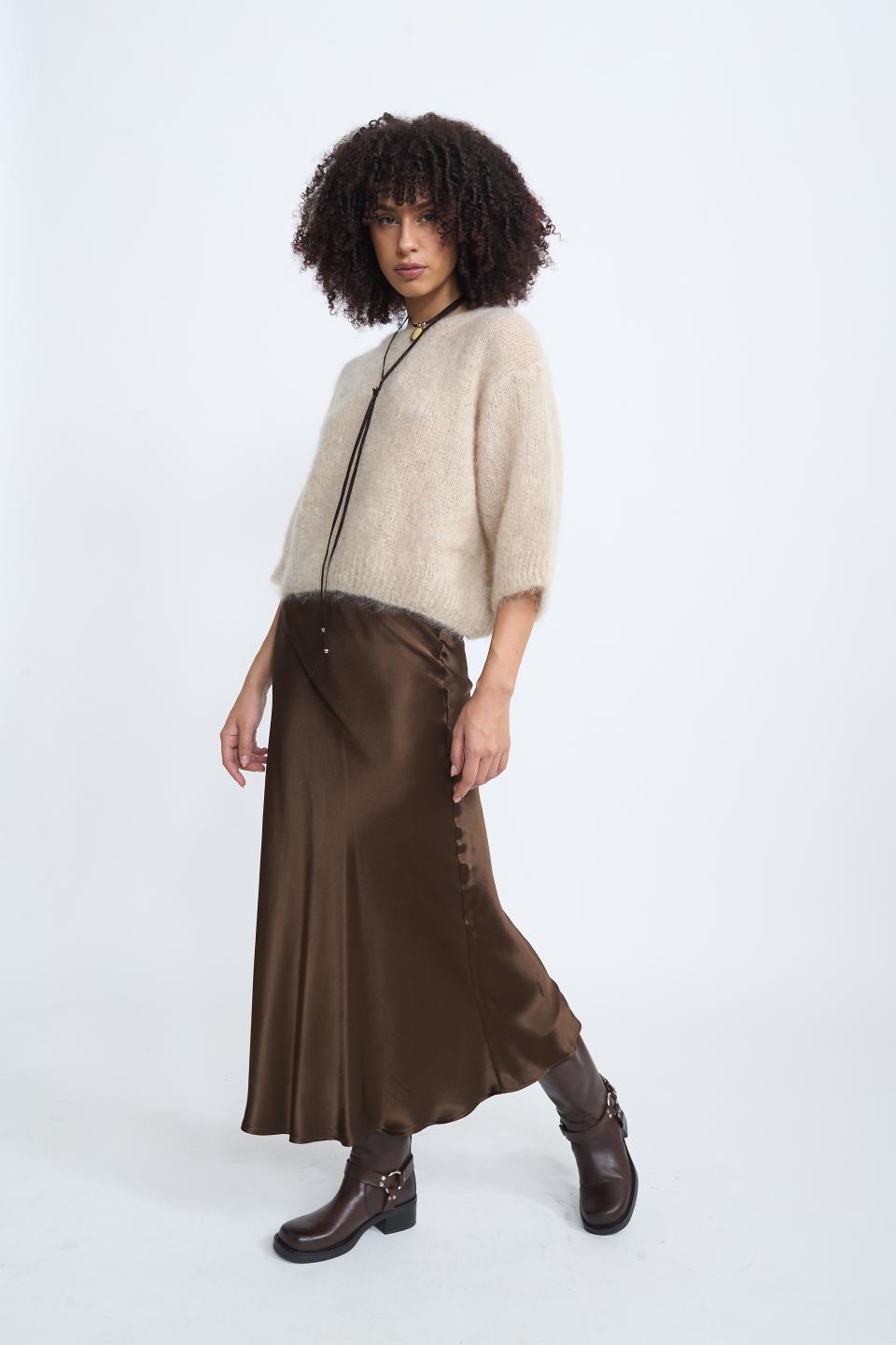 Gonna lunga raso moro - Autunno - Inverno 2025 | Brend