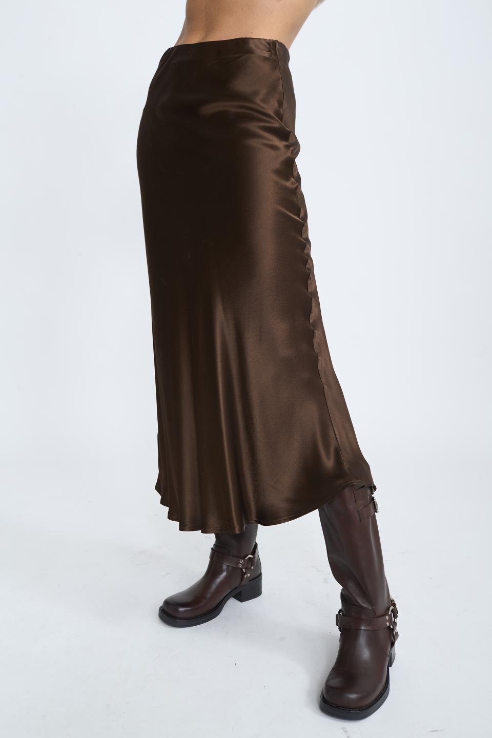 Gonna lunga raso moro - Autunno - Inverno 2025 | Brend