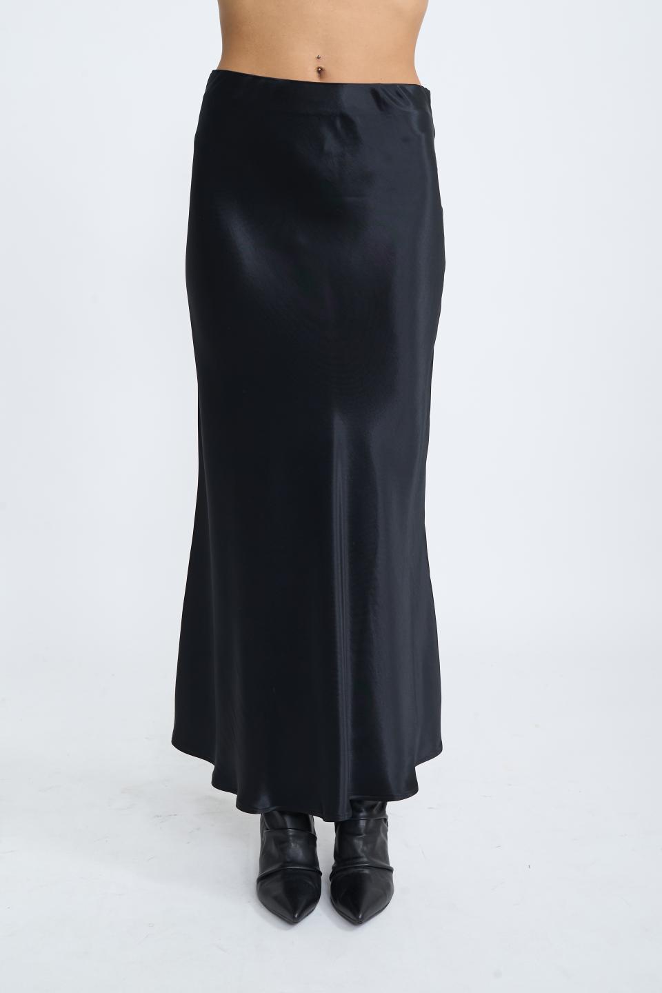 Gonna lunga raso nero - Autunno - Inverno 2025 | Brend