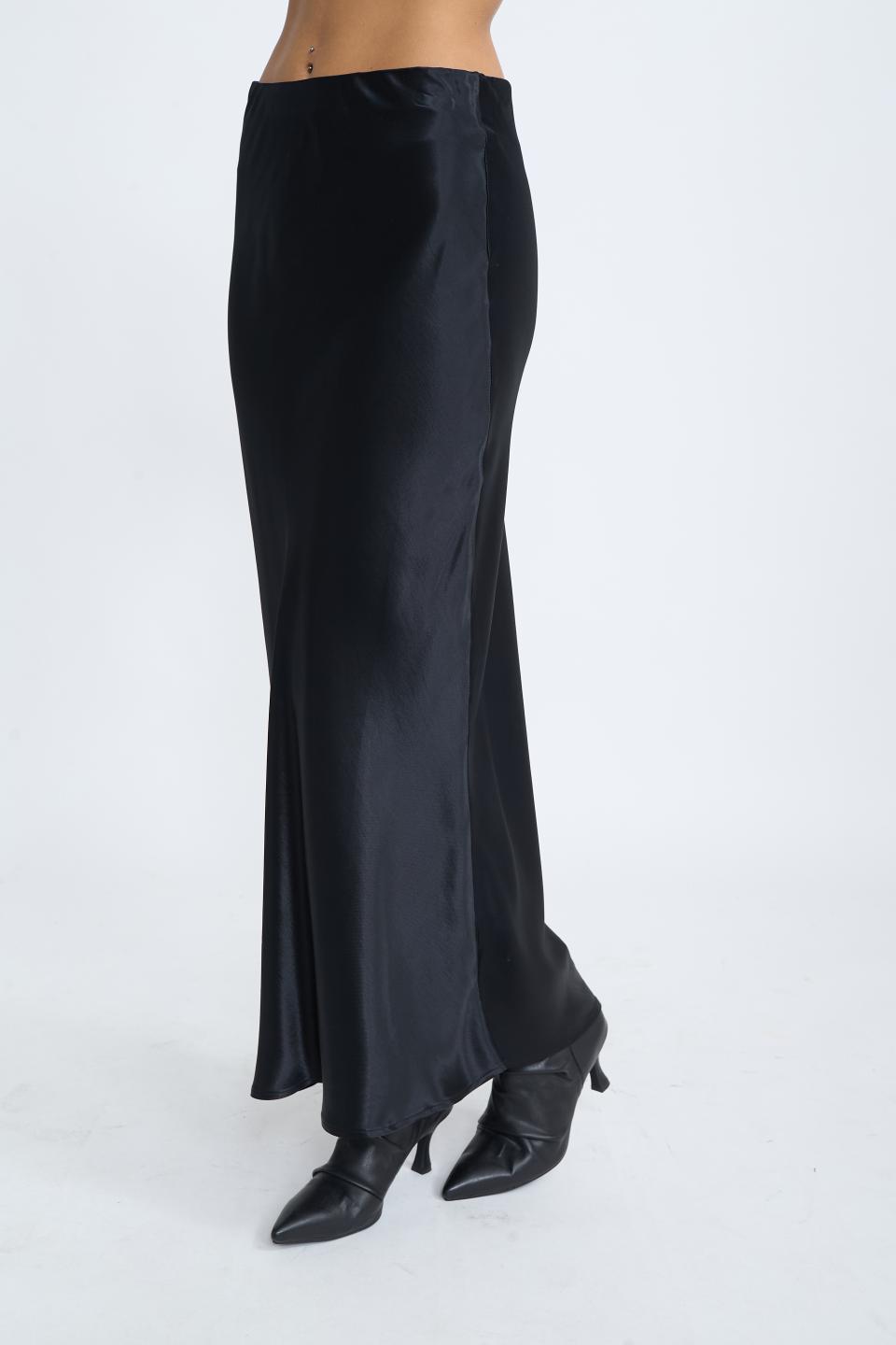 Gonna lunga raso nero - Autunno - Inverno 2025 | Brend