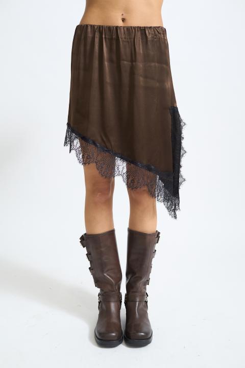 Gonna asimmetrica pizzo moro - Autunno - Inverno 2025 | Brend