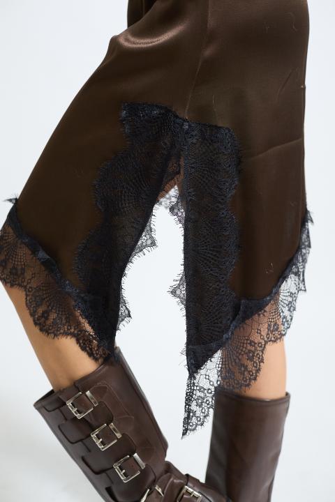 Gonna asimmetrica pizzo moro - Autunno - Inverno 2025 | Brend