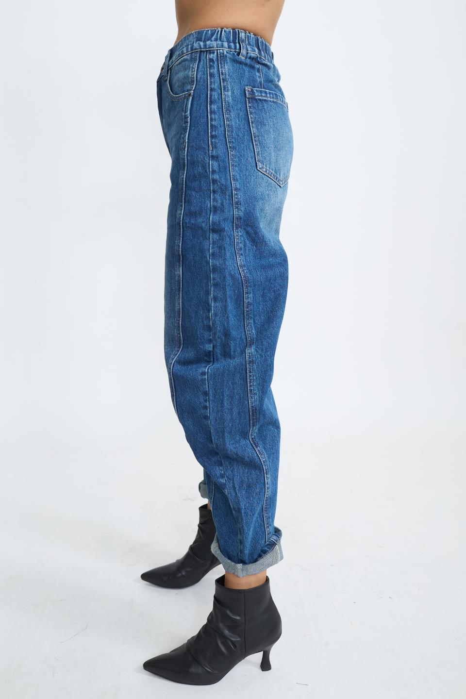 Jeans barrel cuciture denim medio - Autunno - Inverno 2025 | Brend