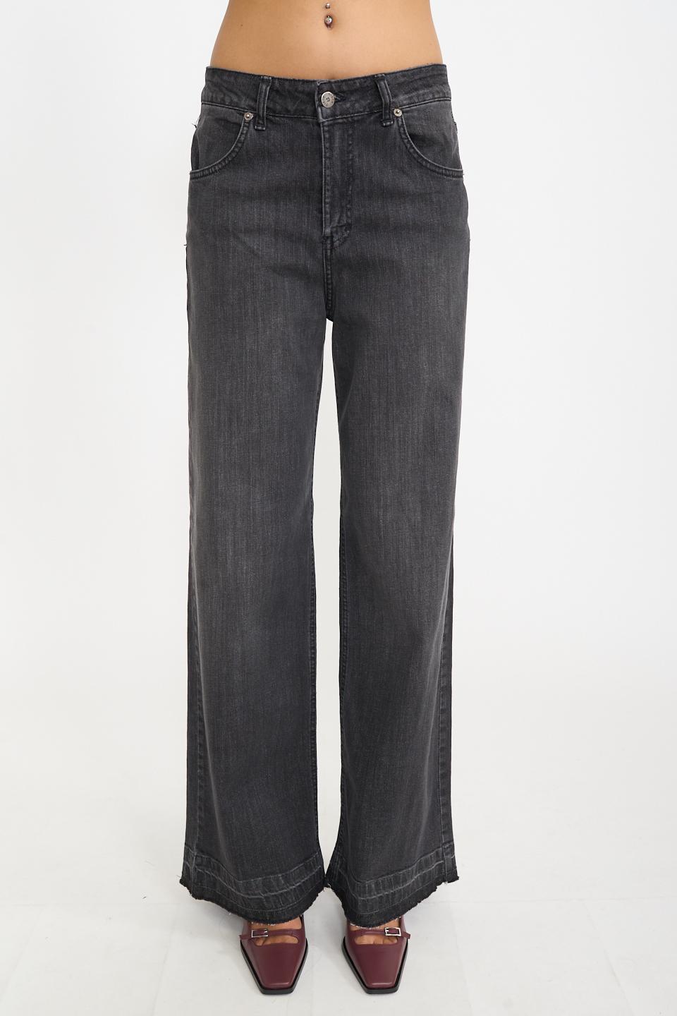 Jeans wide-leg denim nero - Autunno - Inverno 2026 | Brend