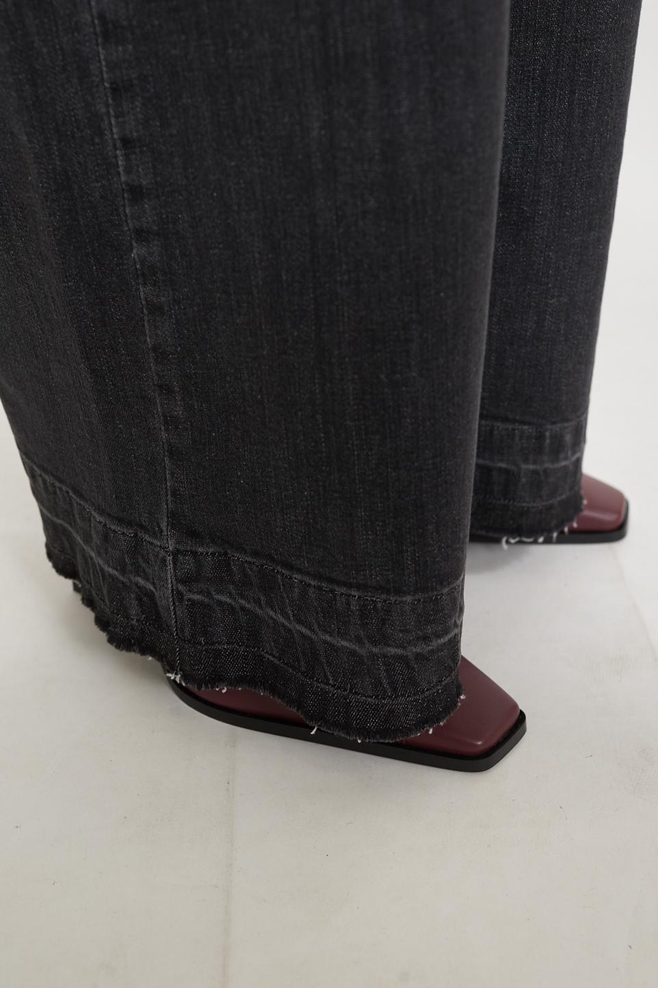 Jeans wide-leg denim nero - Autunno - Inverno 2026 | Brend