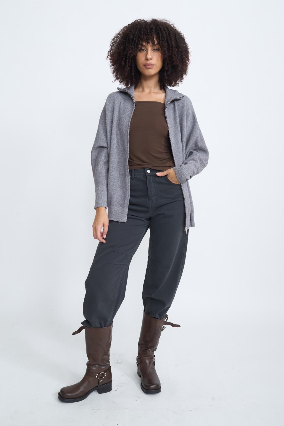 Jeans barrel grigio scuro - Autunno - Inverno 2025 | Brend