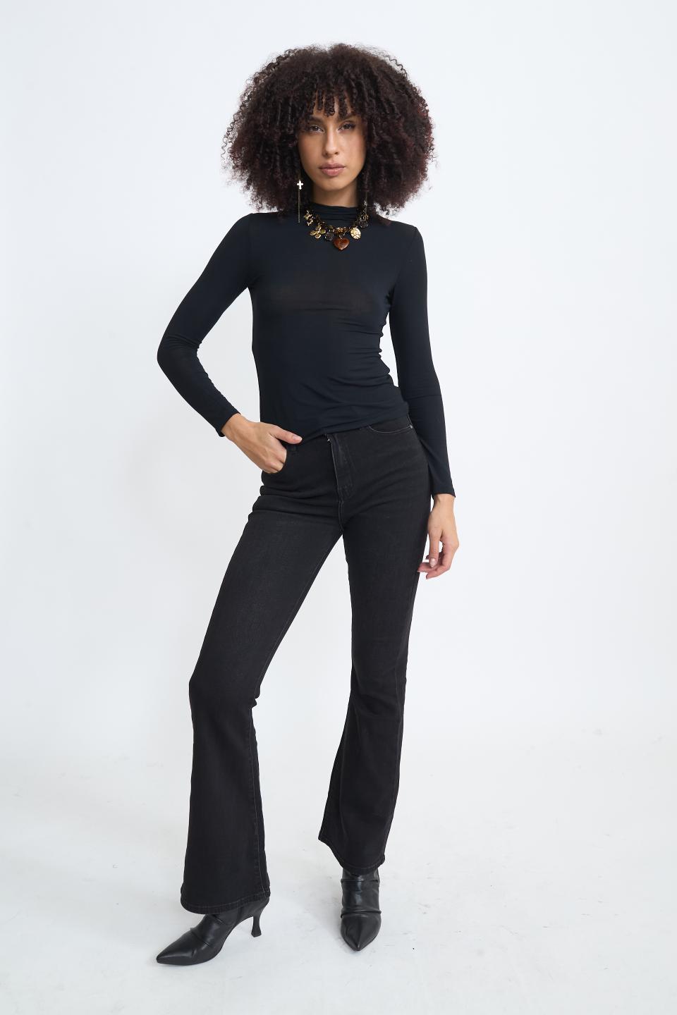 Jeans flare delavato nero - Autunno - Inverno 2025 | Brend
