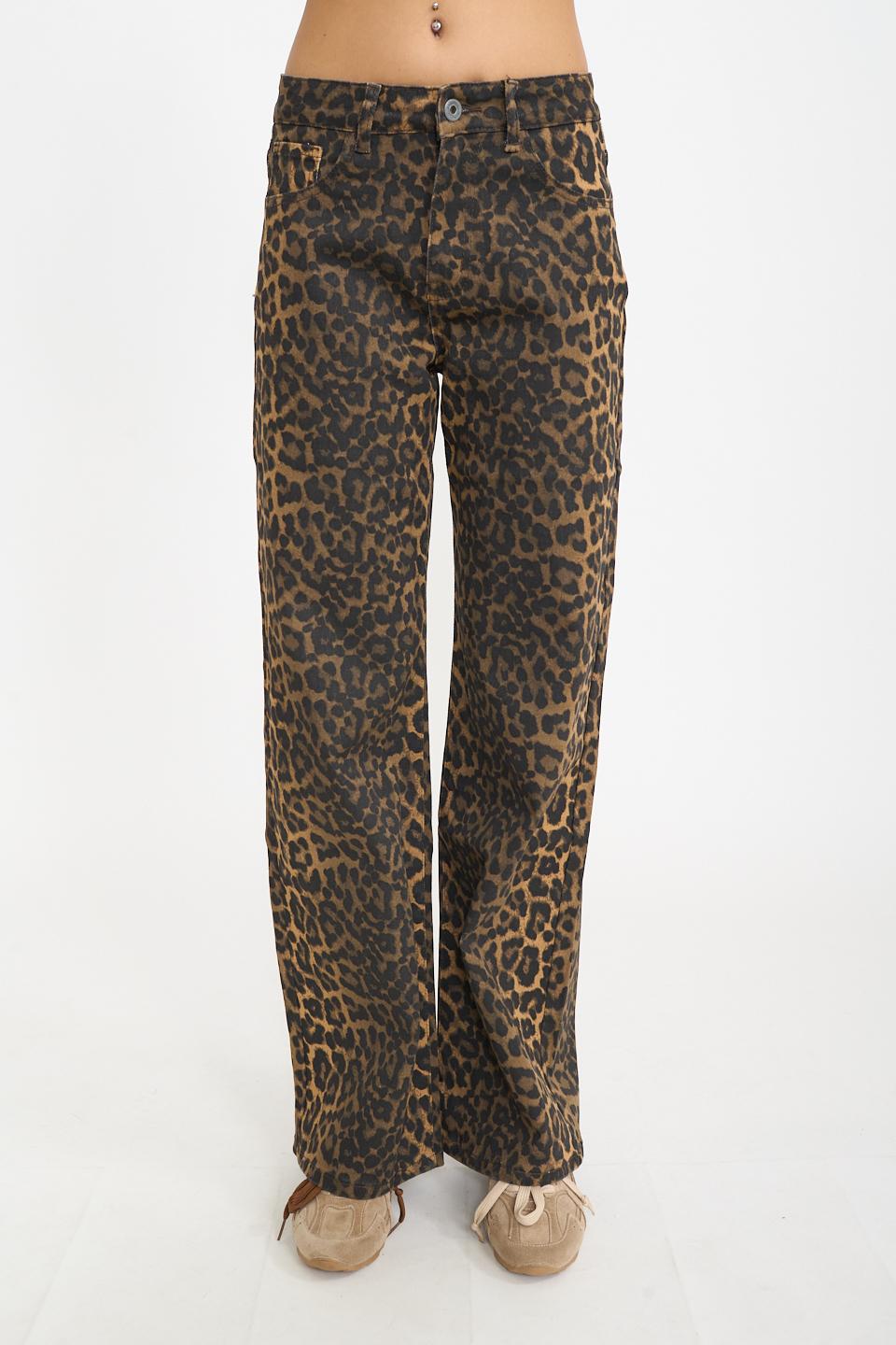Jeans wide-leg stampato animalier - Autunno - Inverno 2026 | Brend