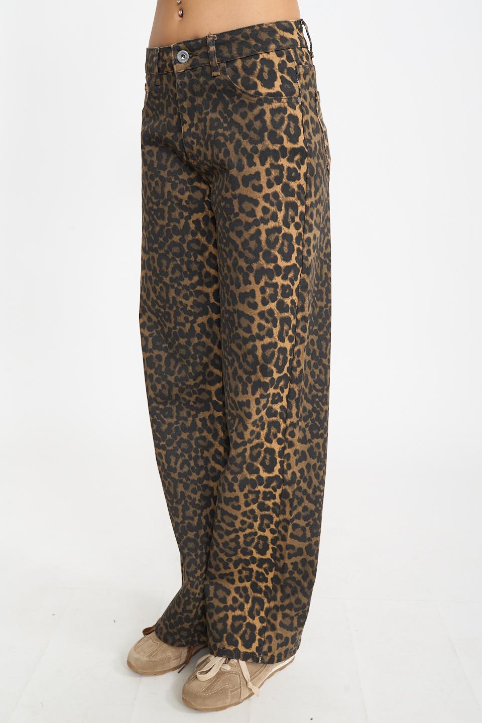 Jeans wide-leg stampato animalier - Autunno - Inverno 2026 | Brend