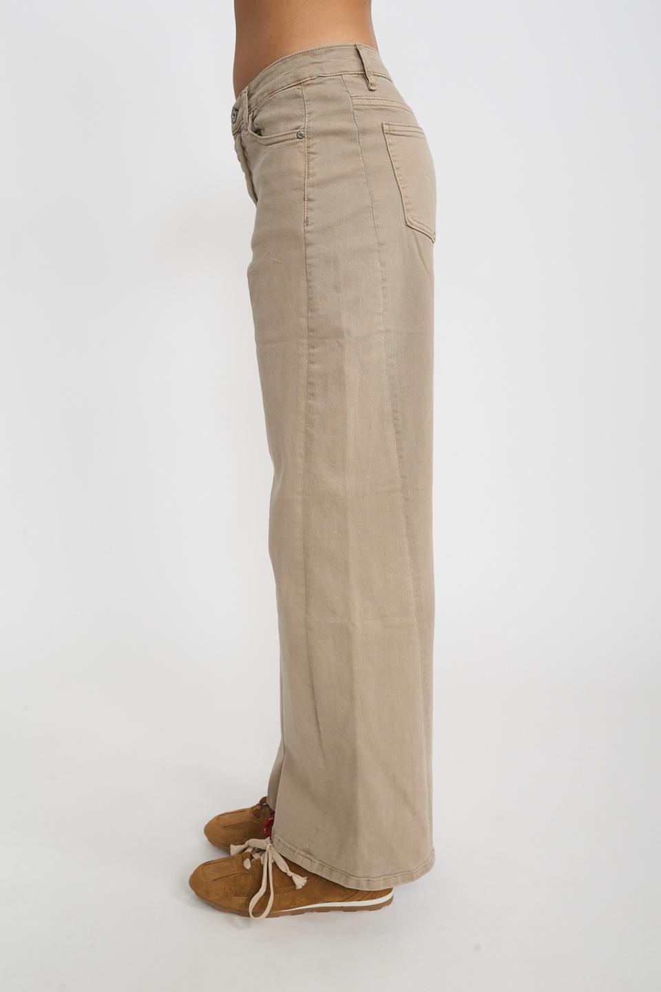 Jeans doppio wide-leg beige - Autunno - Inverno 2026 | Brend