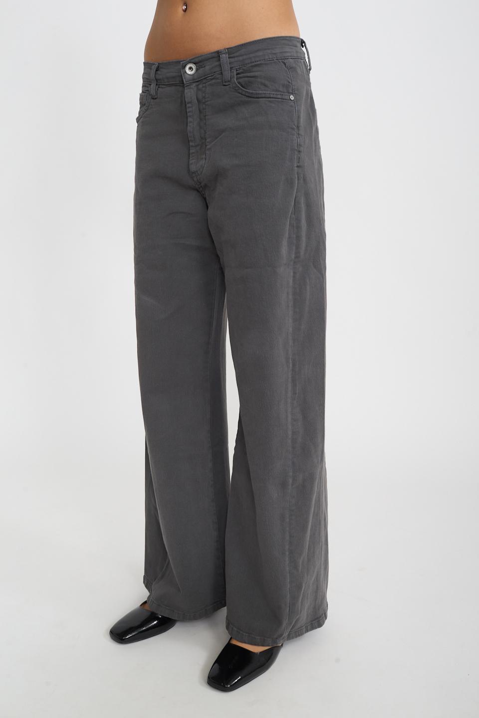 Jeans doppio wide-leg grigio - Autunno - Inverno 2026 | Brend