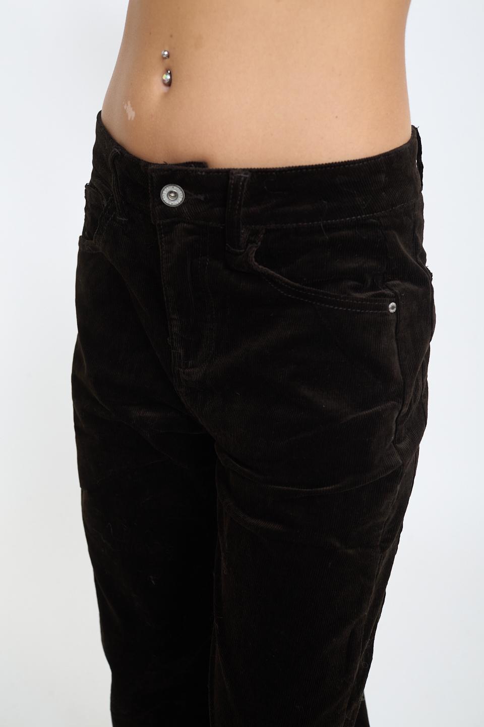 Pantalone barrel velluto cappuccino - Autunno - Inverno 2025 | Brend