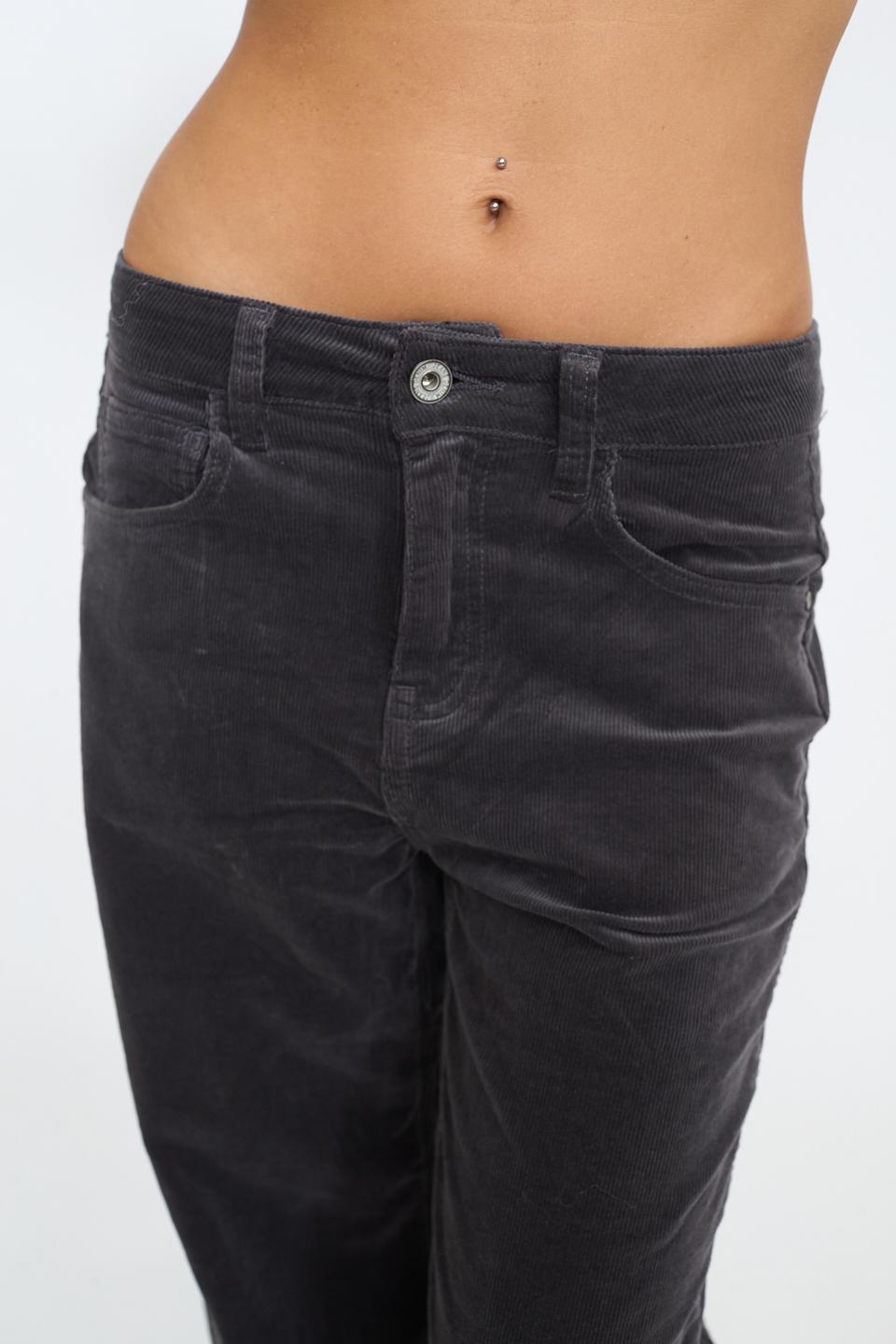 Pantalone barrel velluto grigio - Autunno - Inverno 2025 | Brend