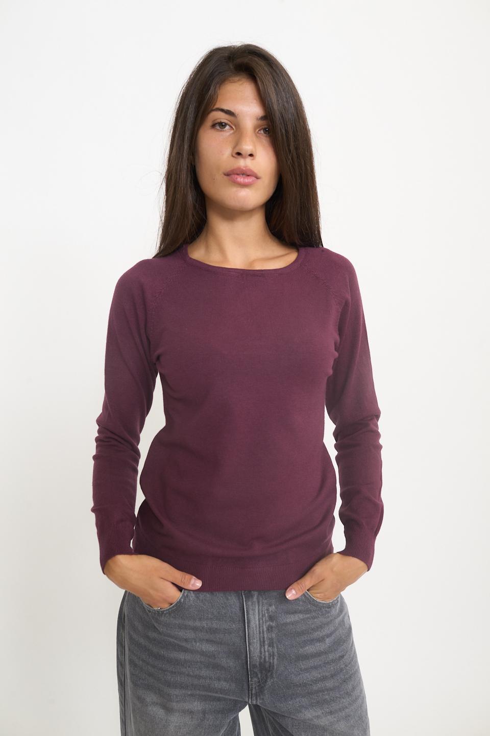 Maglia scollo barca burgundy - Autunno - Inverno 2025 | Brend